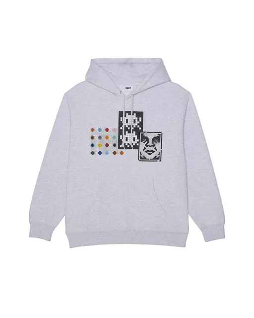 Triple Trouble Pullover Hood - Heather Grey