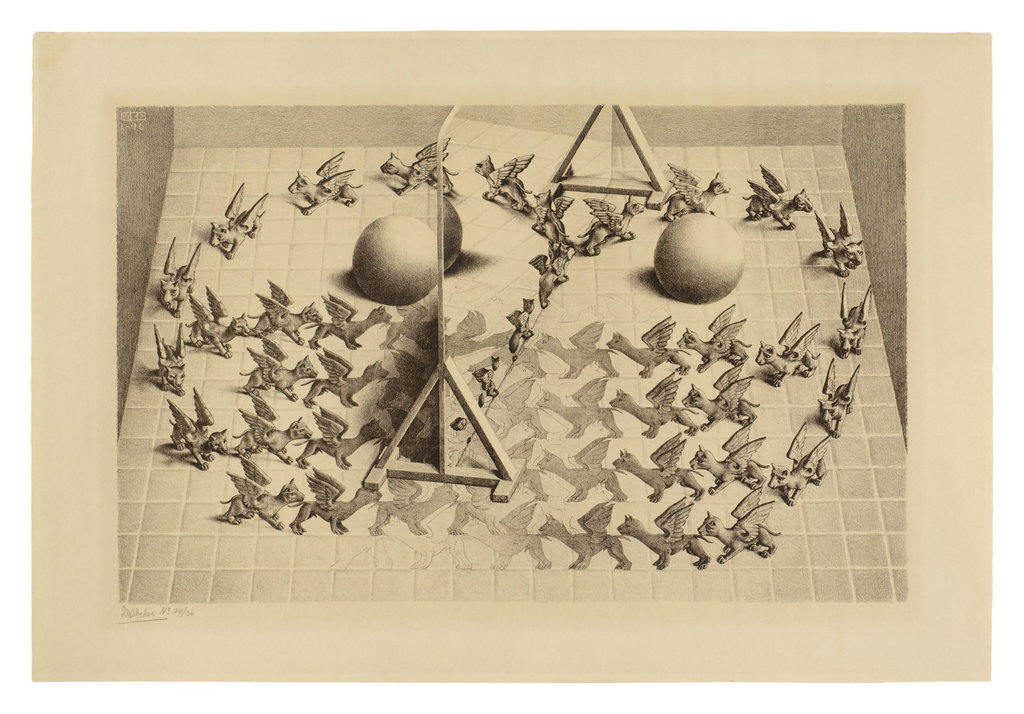 Magic Mirror by M.C. Escher sold for $140,800. Image courtesy of Sotheby's