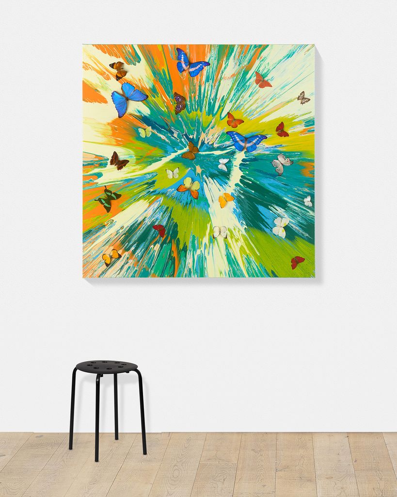Beautiful Natural and Authentic Love Painting (with Butterflies) scale image