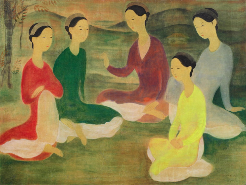 Conversation d'élégantes au jardin. Image courtesy of Sotheby's