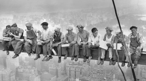 Who were the men, and the photographer, behind Lunch atop a Skyscraper?