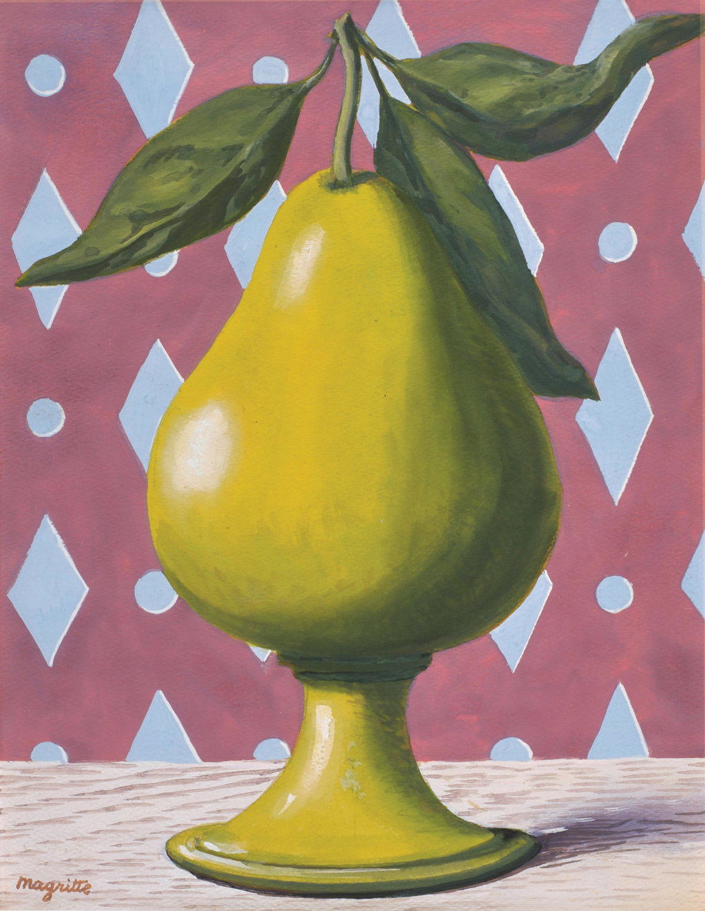 Le Compotier by Rene Magritte estimated at $800,000 (low) to $1.2m (high). Image courtesy of Sotheby's