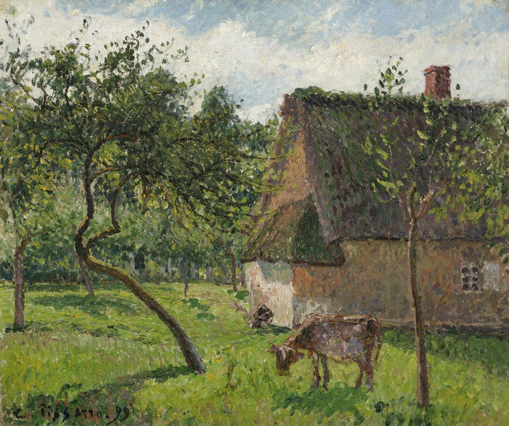 Verger à Varengeville avec vache by Camille Pissarro sold for $712,200. Image courtesy of Christie's