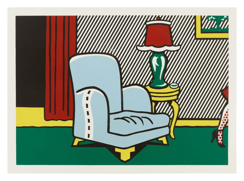 La Sortie, from the Interior series by Roy Lichtenstein sold for $108,800. Image courtesy of Sotheby's