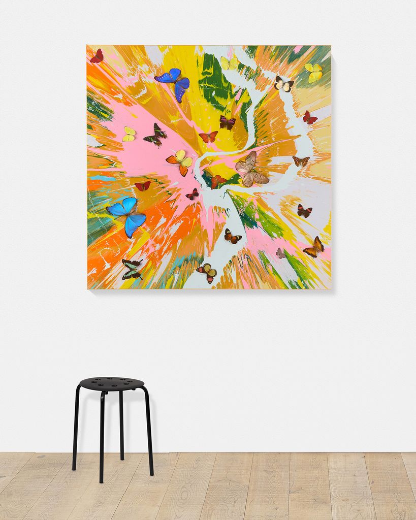 Beautiful Sky in Your Eyes Painting (with Butterflies) scale image