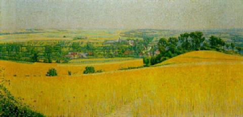 View of village in Limburg and cornfield with poppies (1904). Sold for $67,400 in 1989. Image courtesy of Christie's