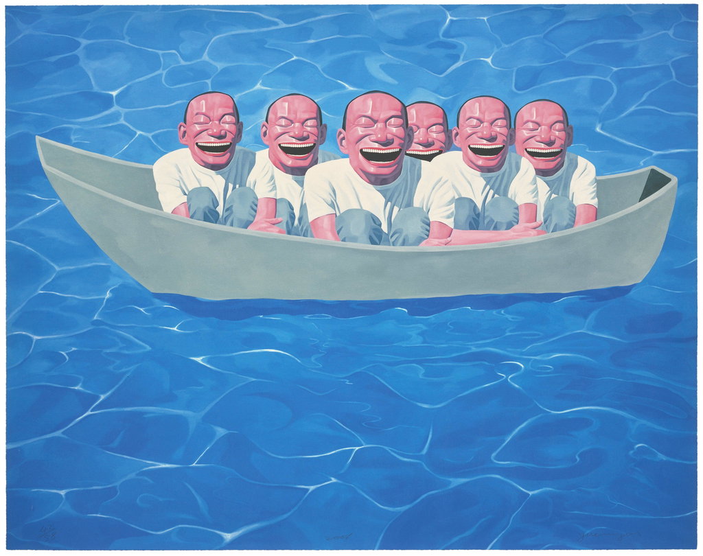 Noah's Ark by Yue Minjun sold for $31,000. Image courtesy of Phillips