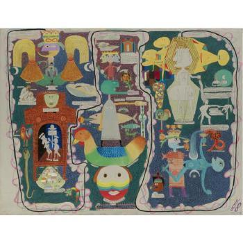 Tableau Autobiographique - Ultratableau Biosensible (1948). Sold for $993,000 in 2008. Image courtesy of Sotheby's