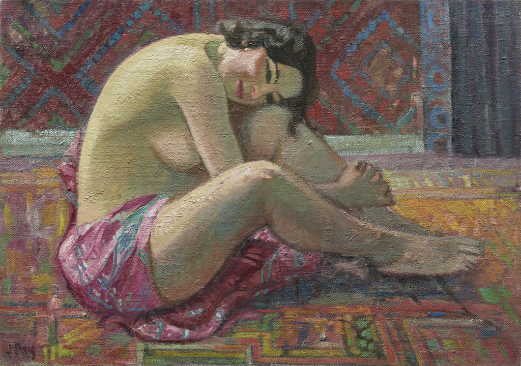 Mireille au peignoir rouge. Image courtesy of Christie's