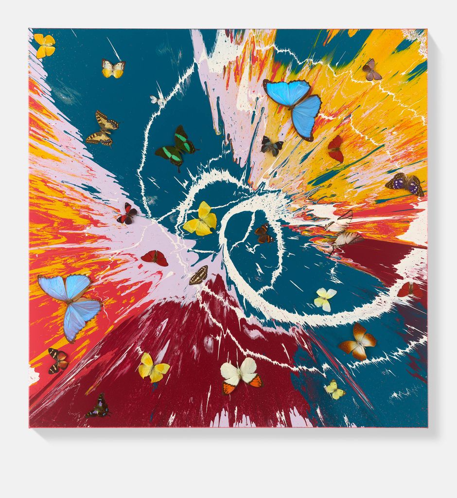 Beautiful Eye Gazing Painting (with Butterflies) 1 main image