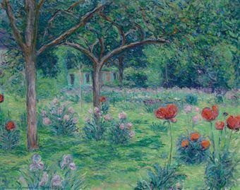Le jardin de Monet à Giverny (1928). Sold for $49,600 in 2002. Image courtesy of Sotheby's
