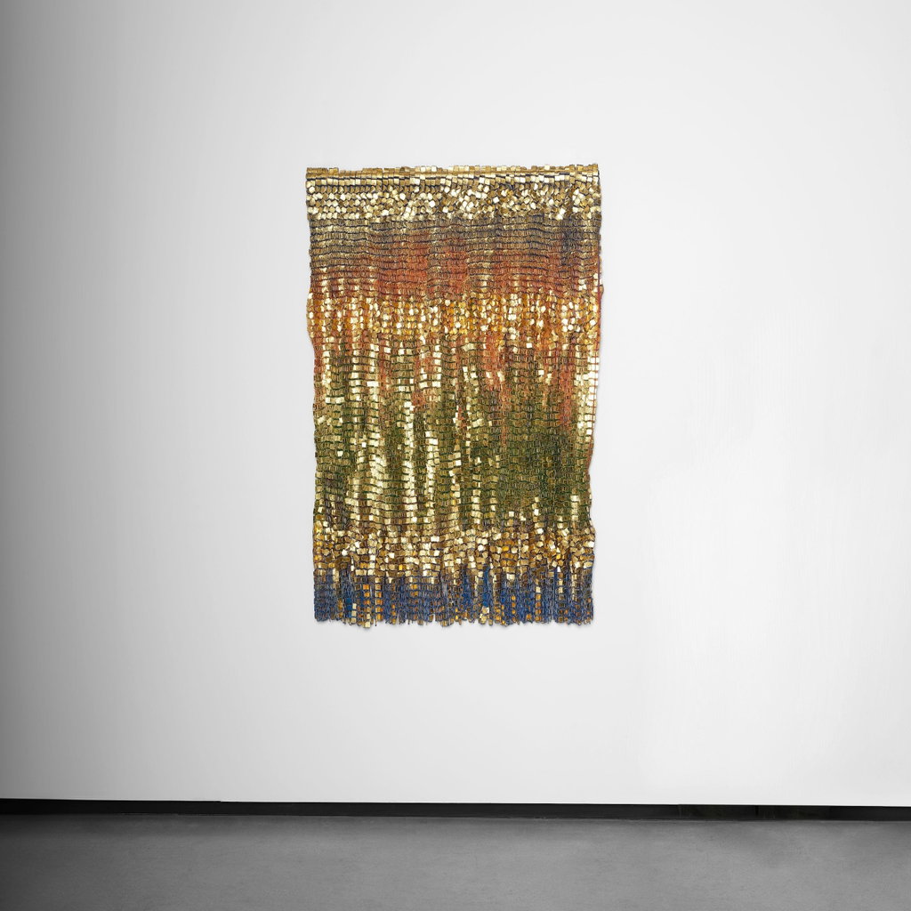 Imagen perdida 35 by Olga de Amaral sold for $787,900 (162% above estimate). Image courtesy of Bonhams