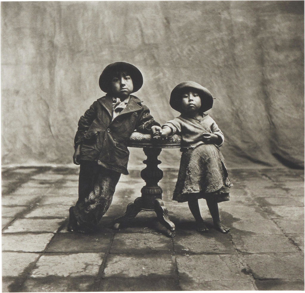 'Cuzco Children', 1960 by Irving Penn sold for $70,400. Image courtesy of Sotheby's