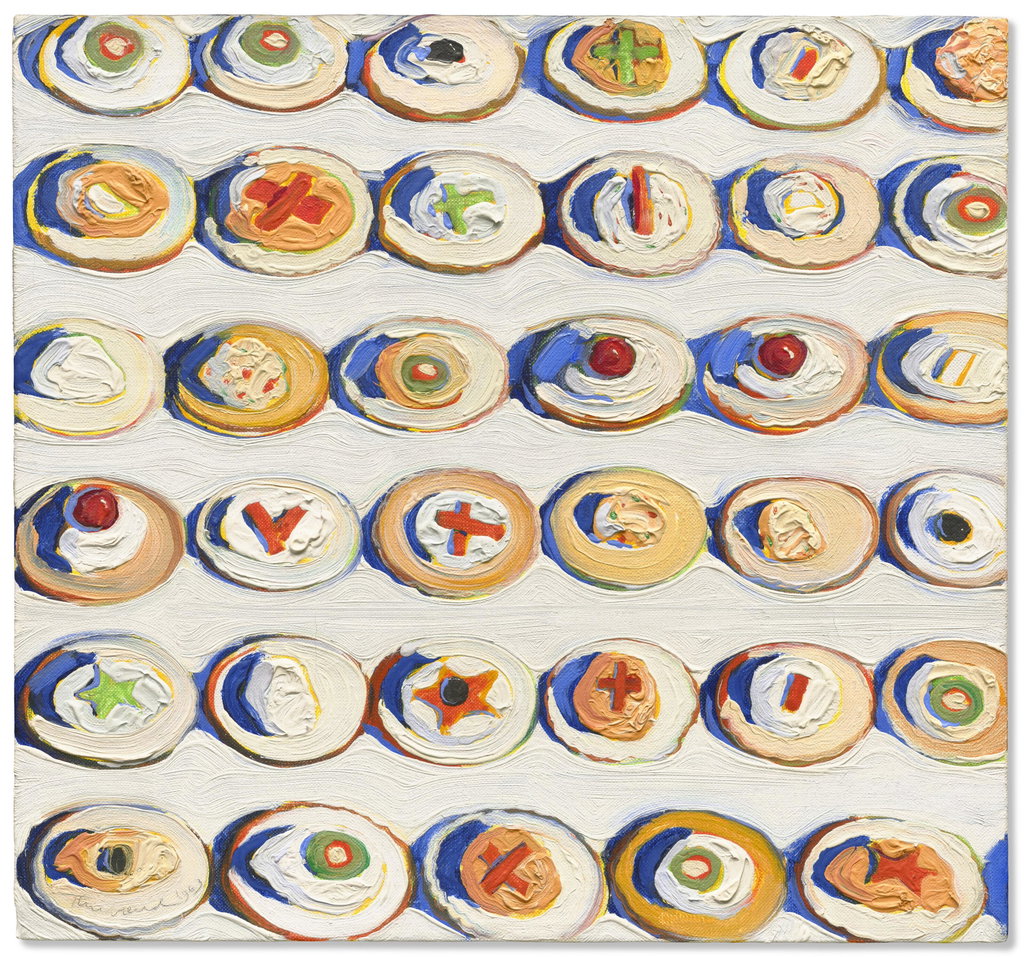 Cracker Rows by Wayne Thiebaud estimated at $2m (low) to $3m (high). Image courtesy of Christie's