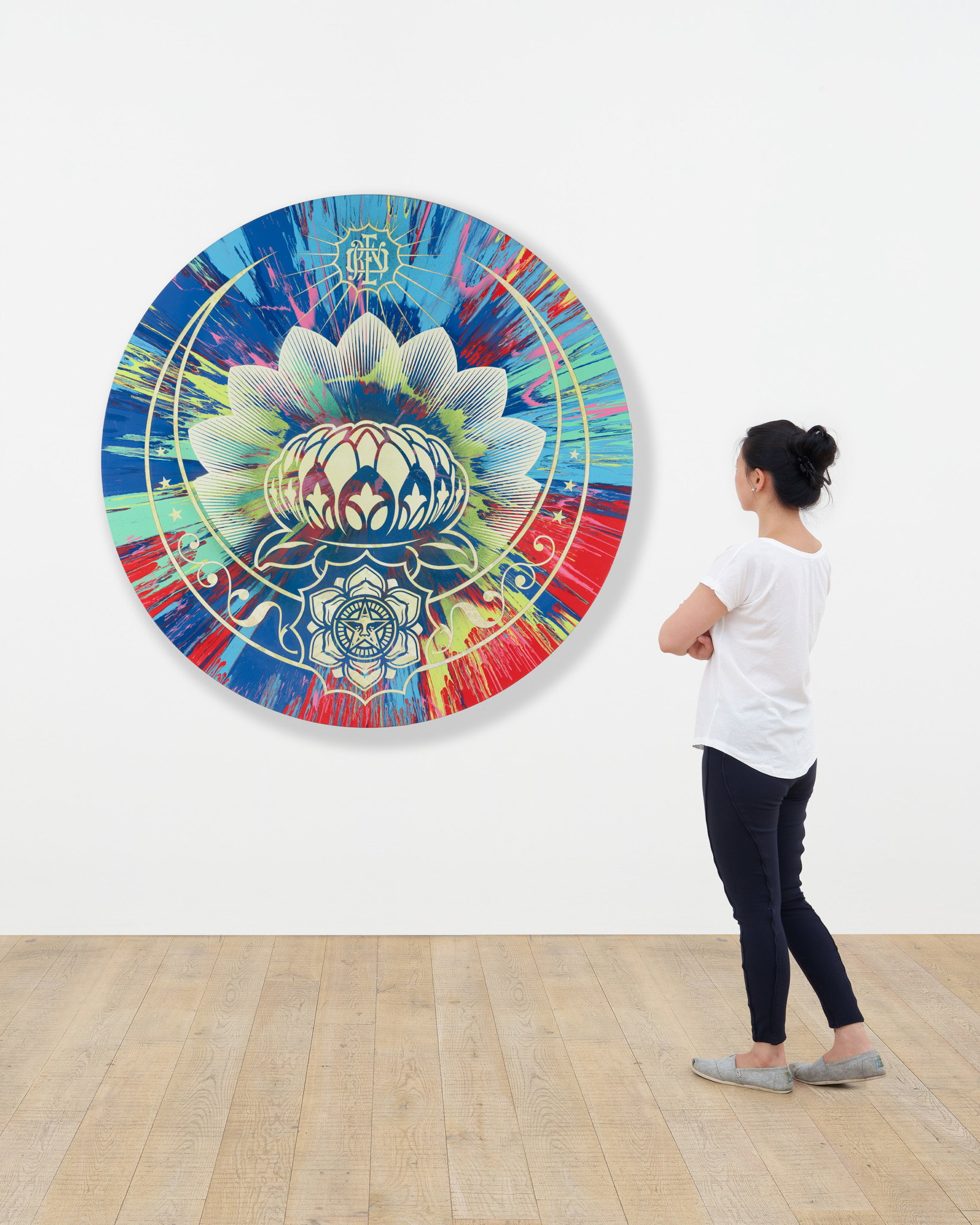 Beautiful Lotus Ornament Spin Painting scale image