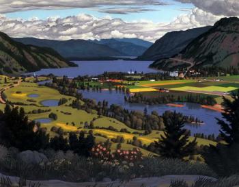 South Thompson Valley at Chase BC (1957). Sold for $137,800 in 2004. Image courtesy of Heffel