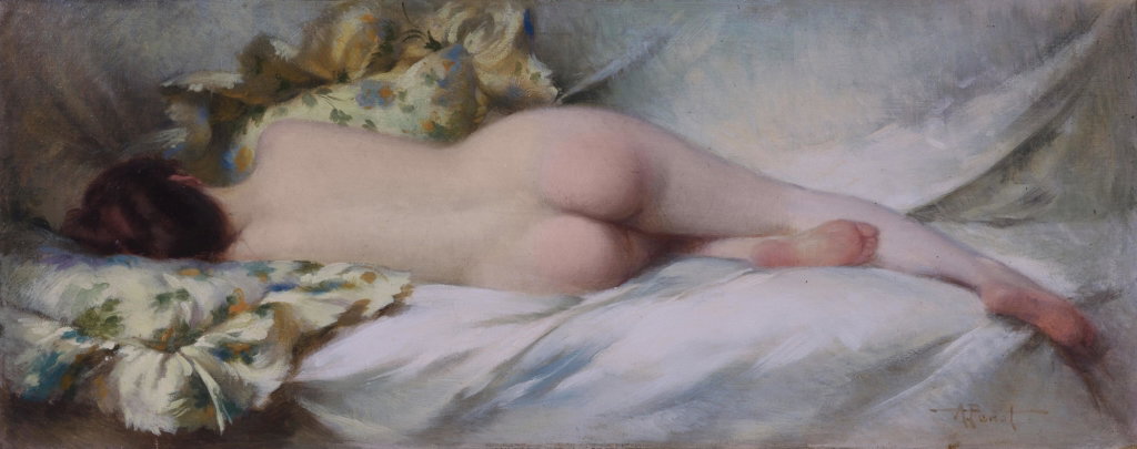 Idle moments by Albert Pénot sold for $54,200 (720% above estimate). Image courtesy of Sotheby's