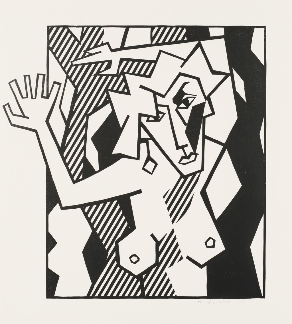 Nude in the Woods (Black State) by Roy Lichtenstein sold for $64,000 (433% above estimate). Image courtesy of Sotheby's