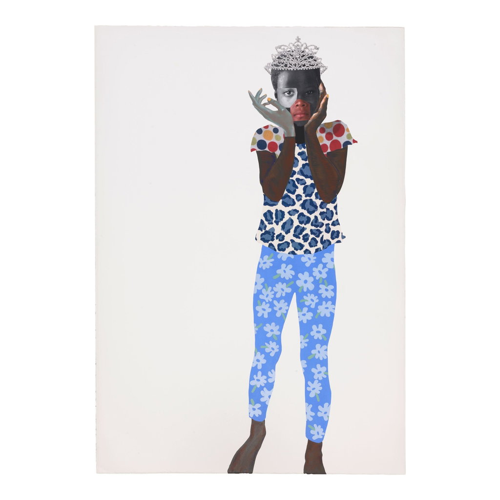Untitled by Deborah Roberts sold for $64,000. Image courtesy of Bonhams
