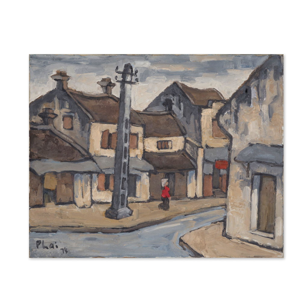 Hang Dau Street by Bui Xuan Phai sold for $20,700. Image courtesy of Bonhams Cornette de Saint Cyr