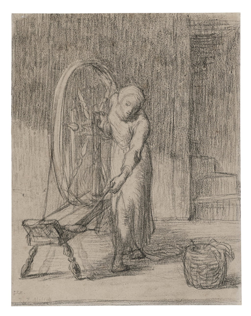 Study for The standing spinner (recto); Sketch for The standing spinner (verso). Image courtesy of Christie's