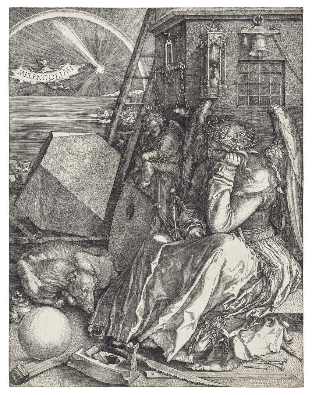 Melencolia I by Albrecht Durer sold for $457,500. Image courtesy of Christie's