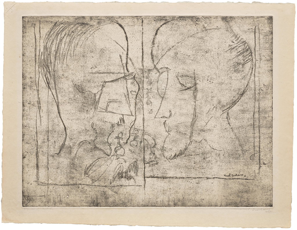 The Chess Players by Marcel Duchamp sold for $34,800. Image courtesy of Phillips