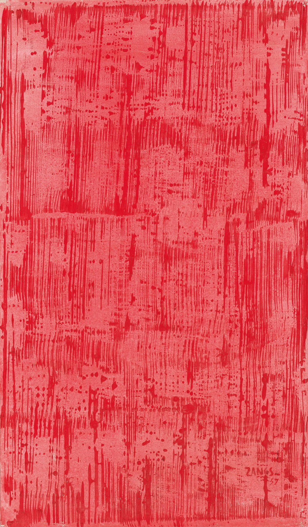 Scheibenwischer (rot) by Herbert Zangs sells for $27,900