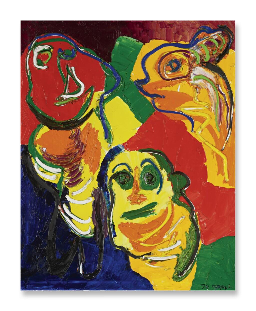 Karel Appel、Nu bleu、希少画集画、新品額装付 2024_PAR_23107_0136_000(