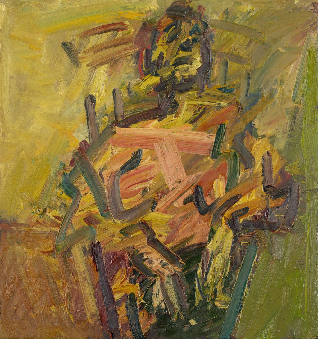 J.Y.M. Seated by Frank Auerbach estimated at $535,200 (low) to $802,900 (high). Image courtesy of Sotheby's