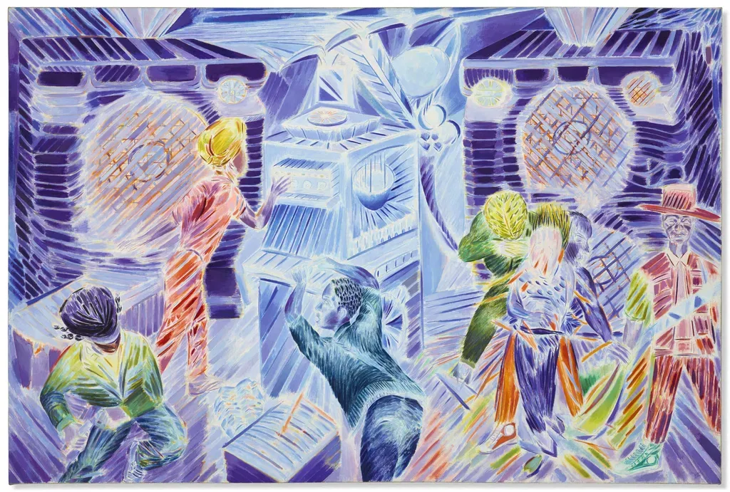 Denzil Forrester, Street Music, sold for $189,000. Image courtesy of Christie's