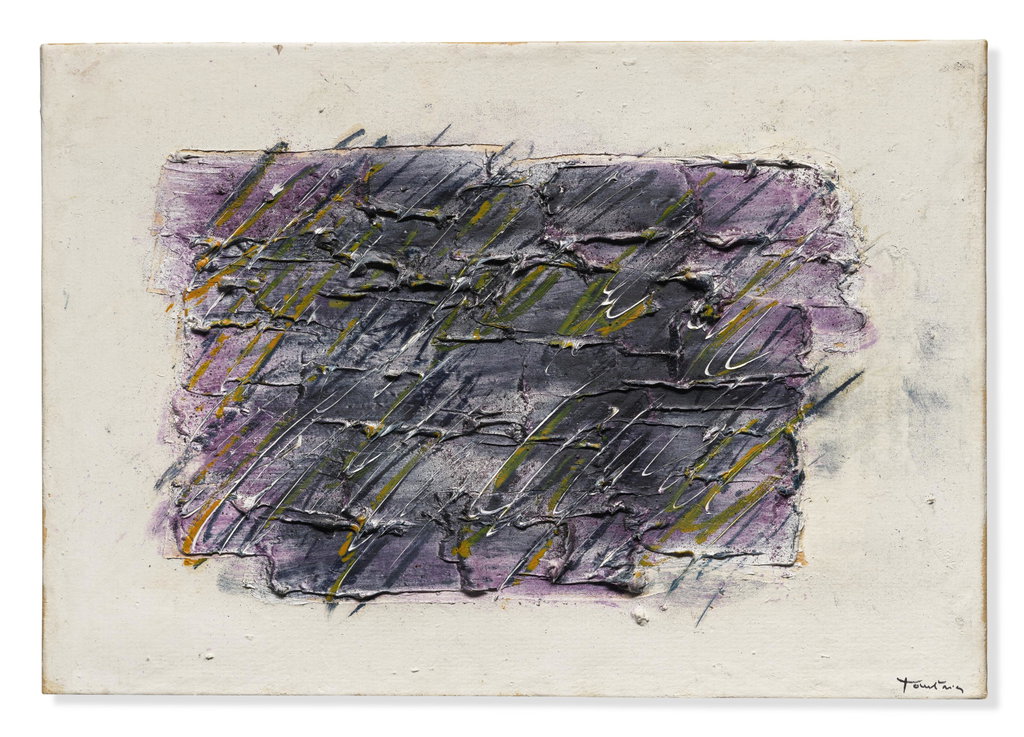 Untitled by Jean Fautrier sold for $206,900. Image courtesy of Christie's