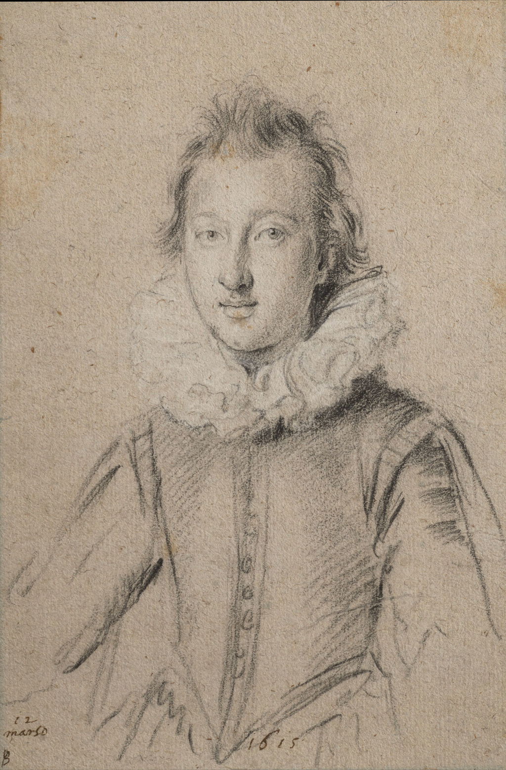 Portrait d’un jeune homme à la collerette by Ottavio Maria Leoni sells for $27,100