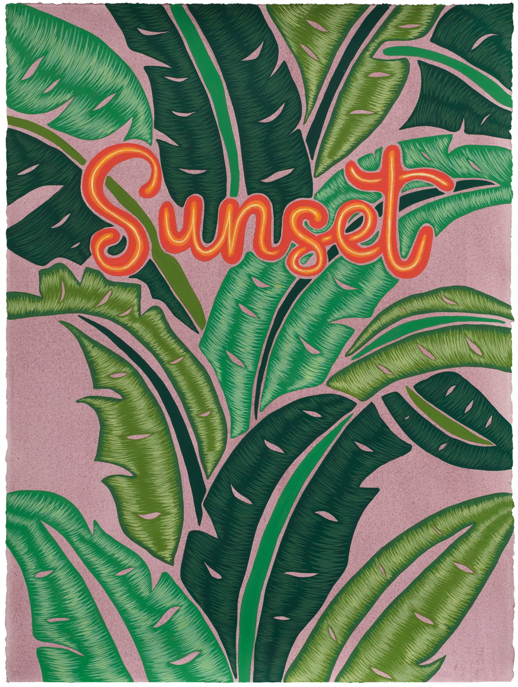 Sunset by Joel Mesler sold for $31,000. Image courtesy of Phillips