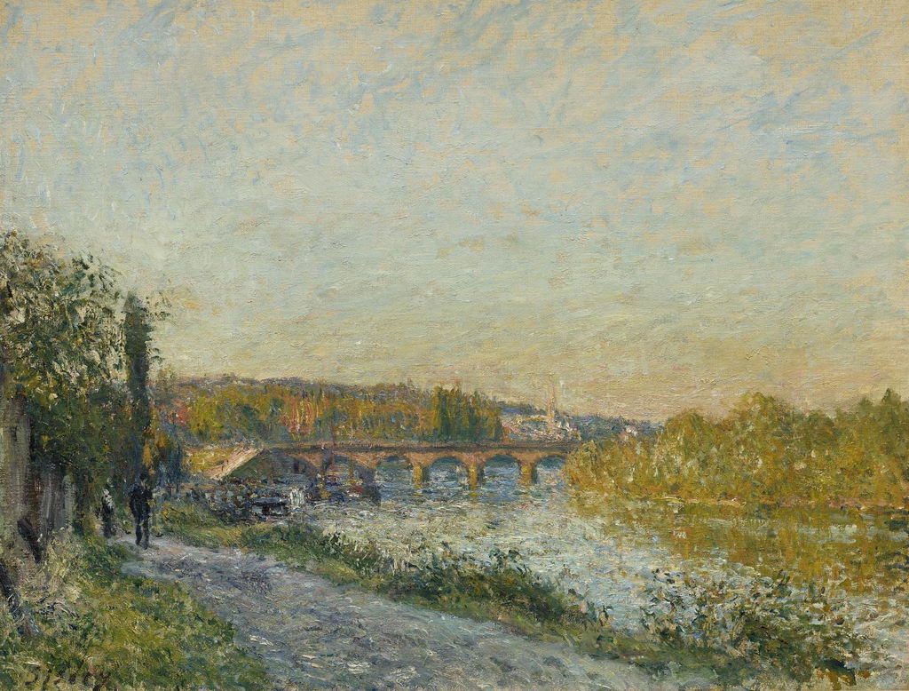 Le Pont de Sèvres en fin de journée, au fond l’église de Saint-Cloud. Image courtesy of Sotheby's