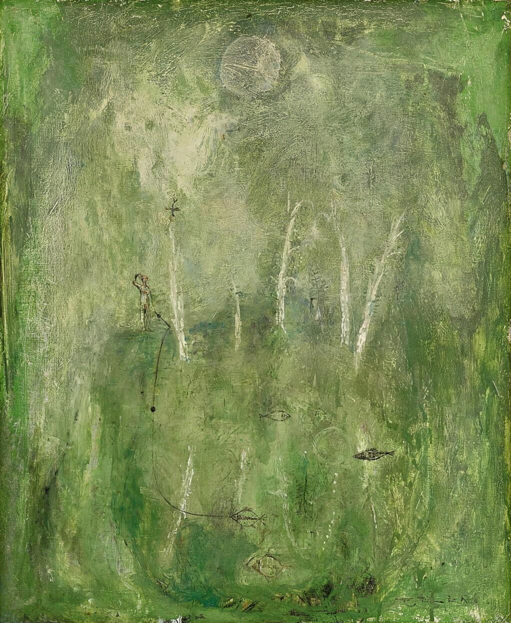 Paysage vert by Zao Wou-ki estimated at $642,800.
Image courtesy of Sotheby's
