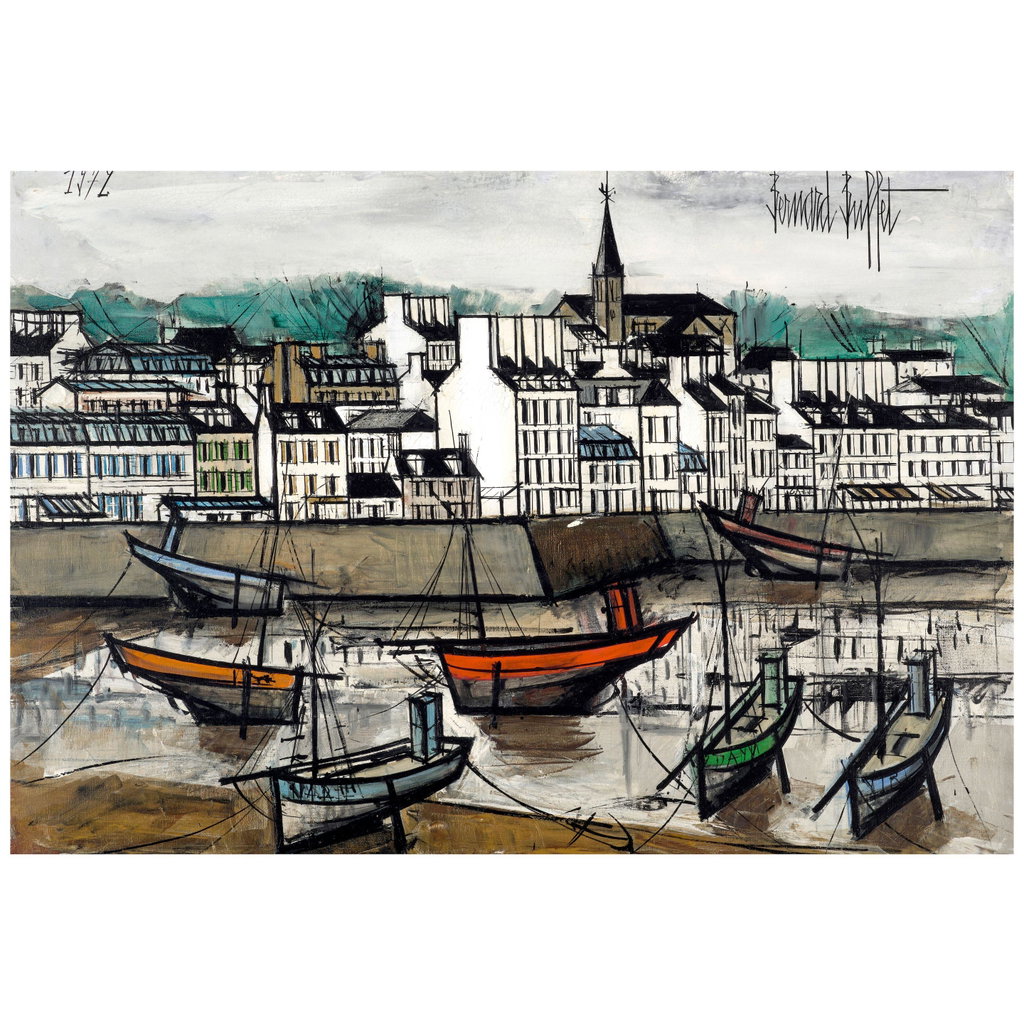 Tréboul, near Douarnenez, the port at low tide by Bernard Buffet sold for $254,500. Image courtesy of Bonhams
