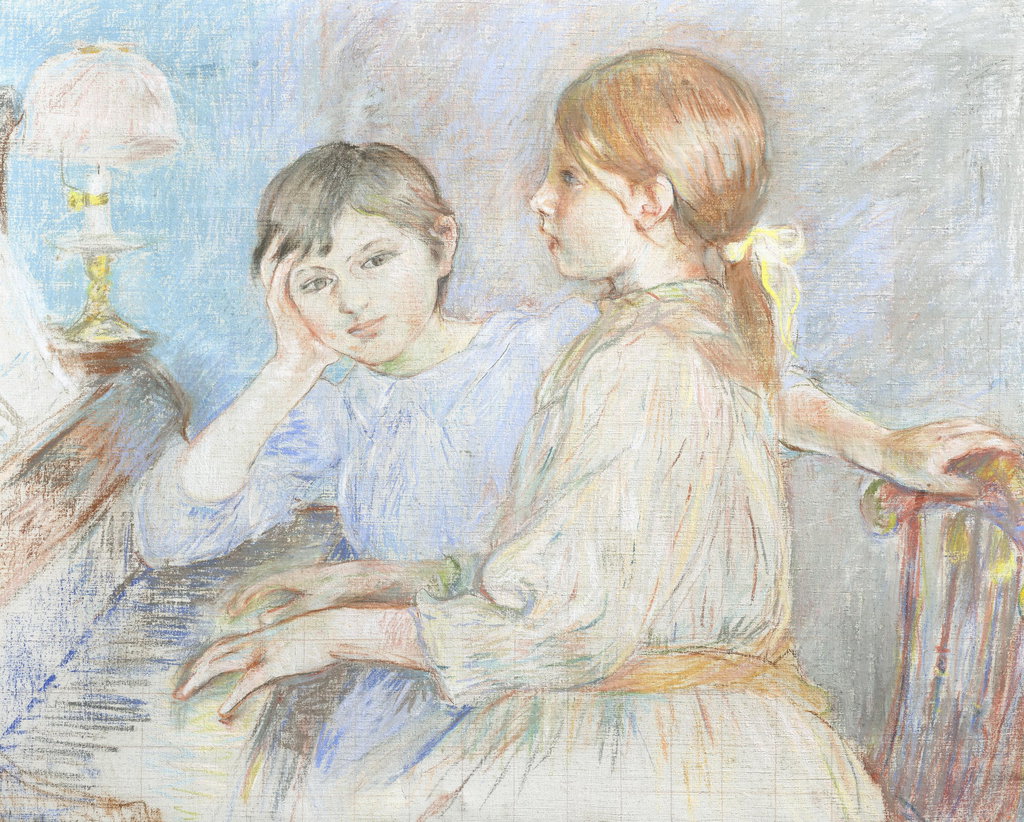 Jeanne Gobillard au piano et Julie Manet by Berthe Morisot sold for $802,300.
Image courtesy of Christie's