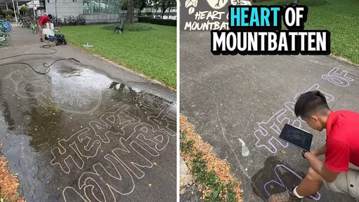 SMRT staff remove pavement art, sparking debate on public art and regulations