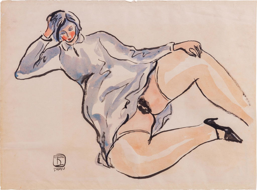 Femme à la robe grise. Image courtesy of Sotheby's, Online