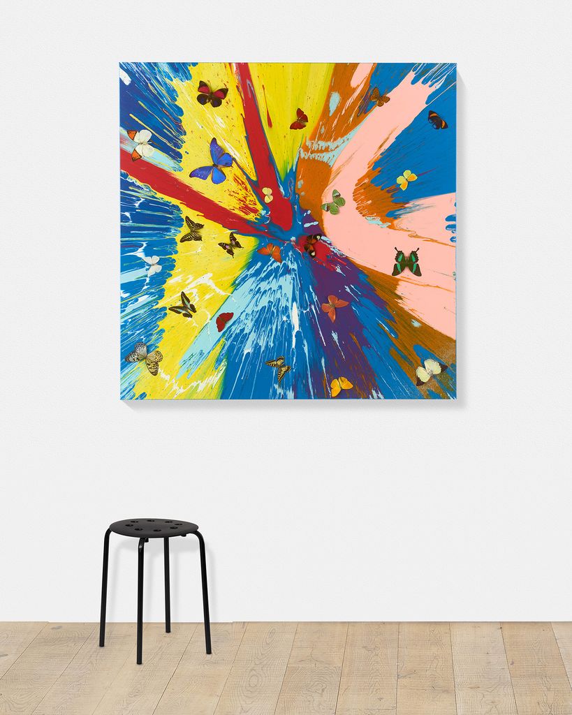 Beautiful Blue For A Boy, Welcome to the World Son Painting (with Butterflies) scale image