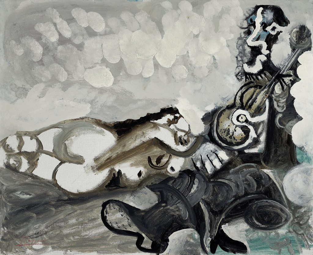 Nu couché et musicien. Image courtesy of Christie's