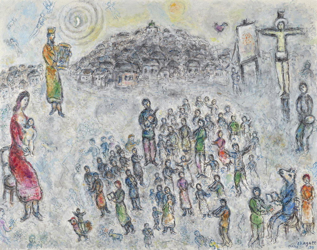 La vision du roi David by Marc Chagall sold for $1.65m. Image courtesy of Christie's