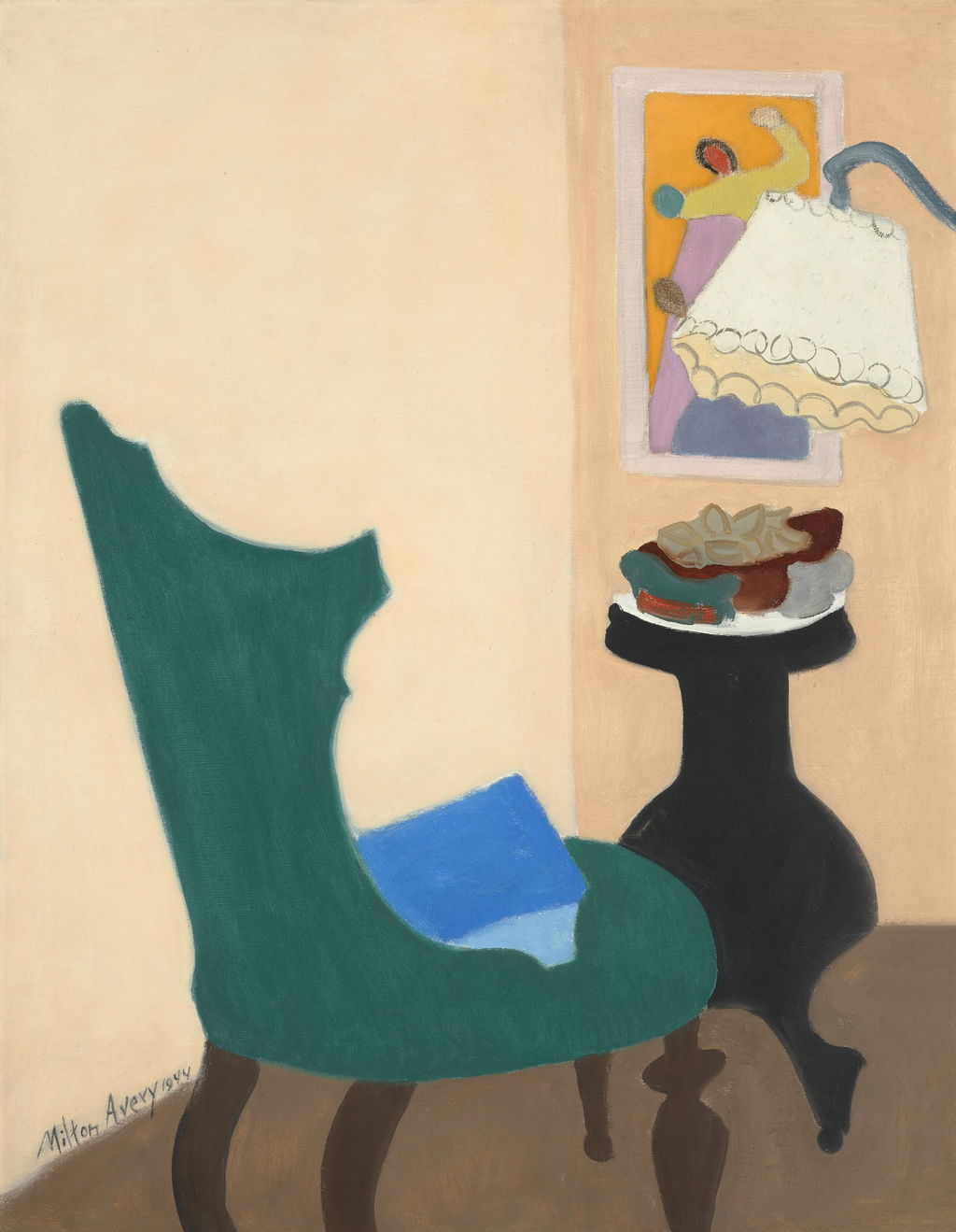 Green Chair by Milton Avery estimated at $500,000 (low) to $700,000 (high). Image courtesy of Christie's