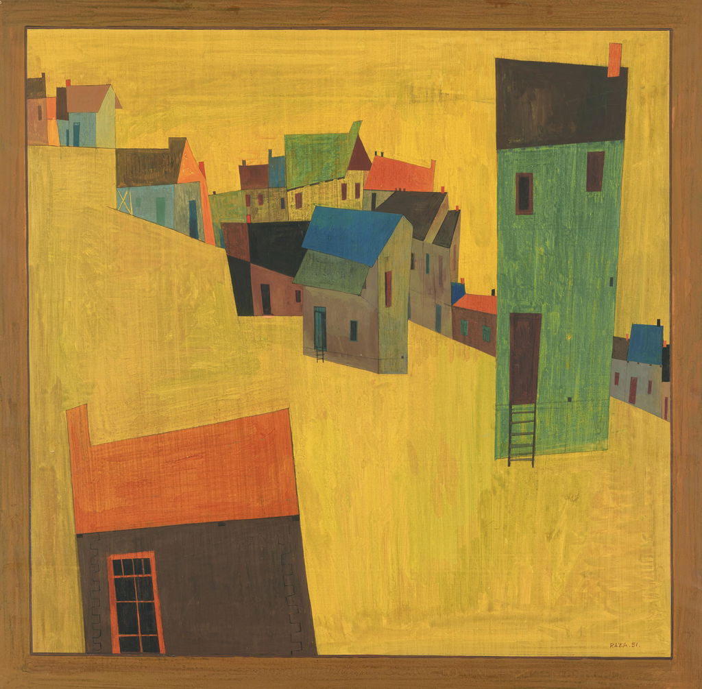 Landscape from Provence by Sayed Haider Raza estimated at $300,000 (low) to $500,000 (high). Image courtesy of Christie's