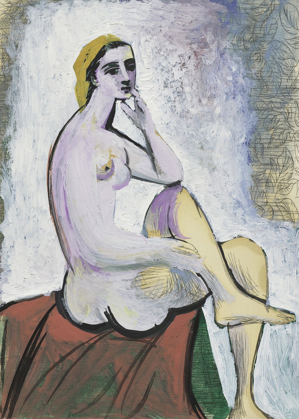 Baigneuse au pouf rouge. Image courtesy of Christie's