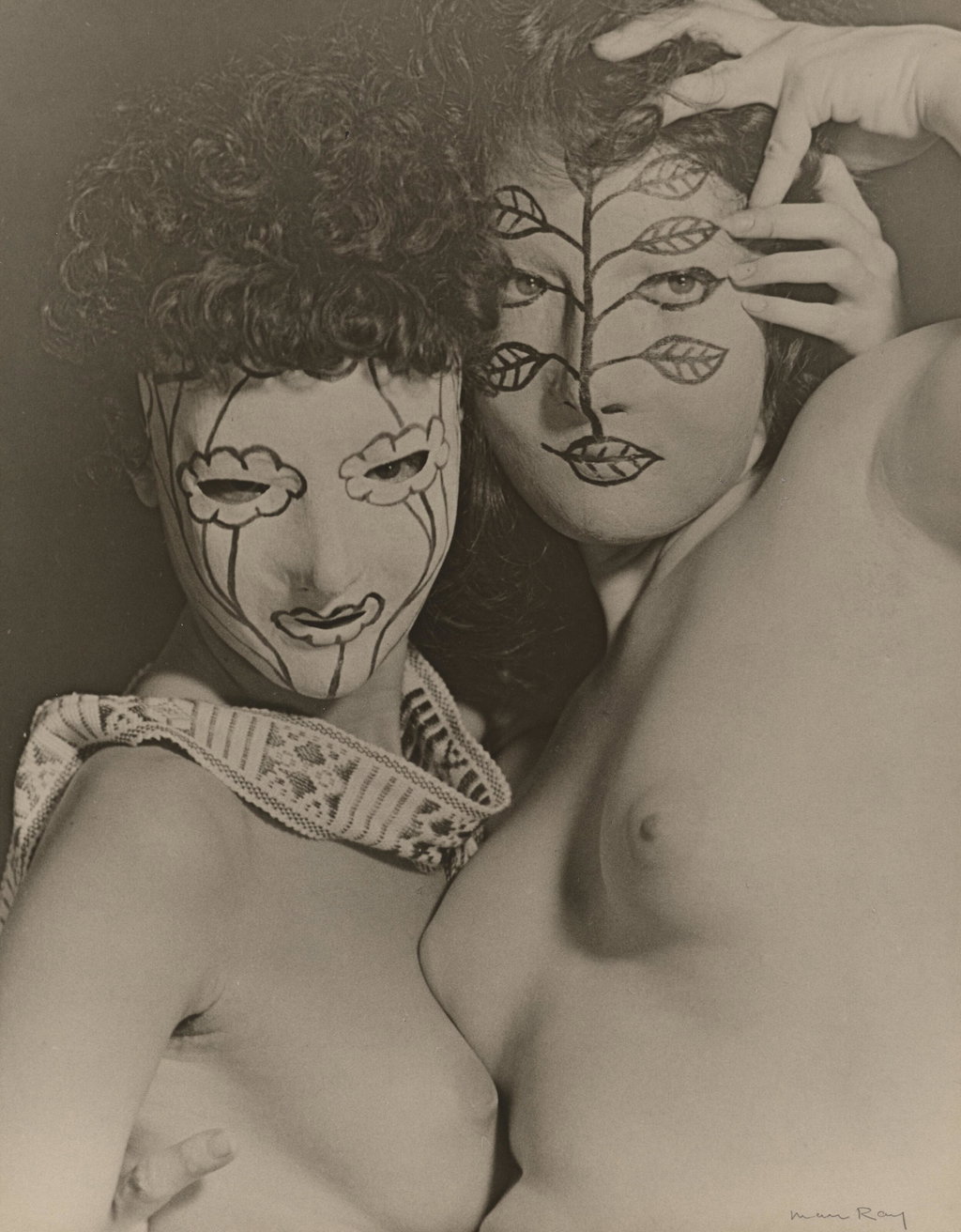 Juliet and Margaret in masks, Los Angeles. Image courtesy of Christie's
