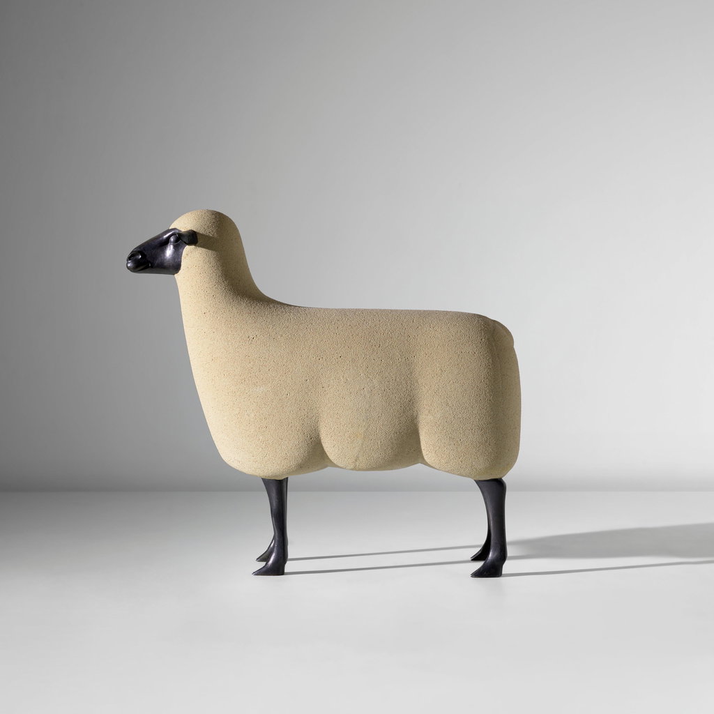 'Mouton de Pierre' (1979) by François-Xavier Lalanne sold for $488,100. Image courtesy of Phillips