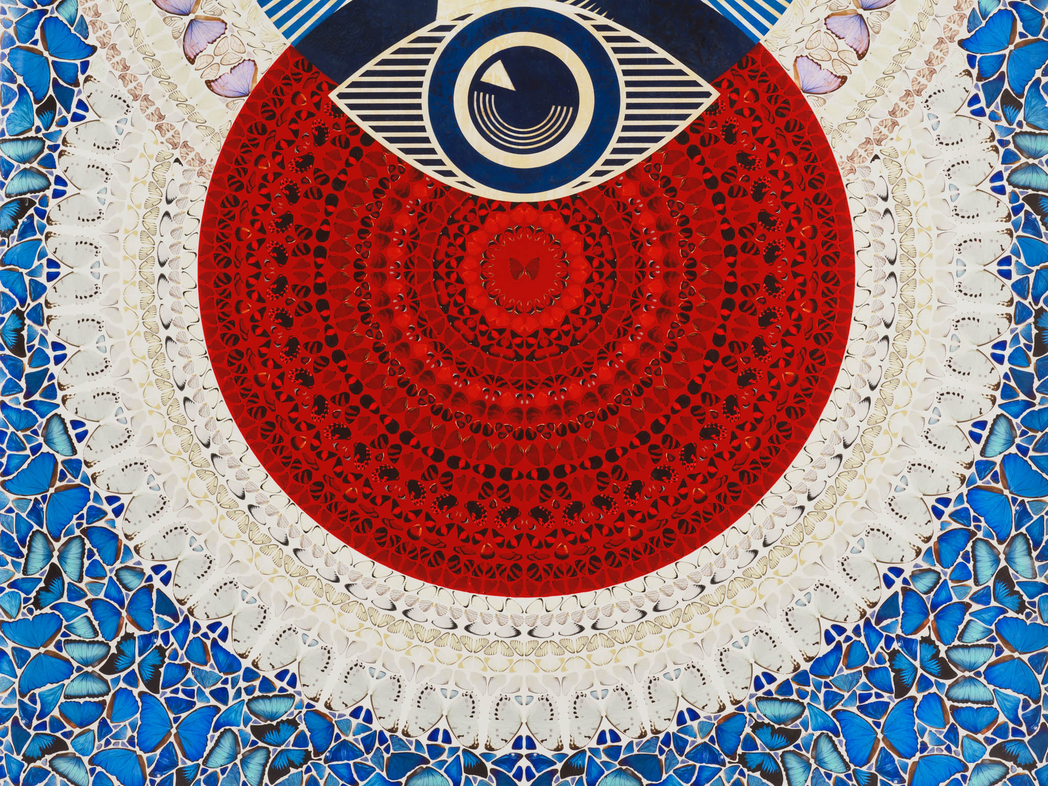 Third Eye Butterfly Mandala (Blue) (Large) image #3