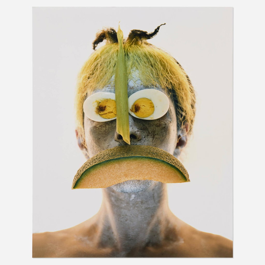 Masking, Egg Mask, p56 (from the Indigenous Woman series) by Martine Gutierrez sold for $5,376. Image courtesy of Rago